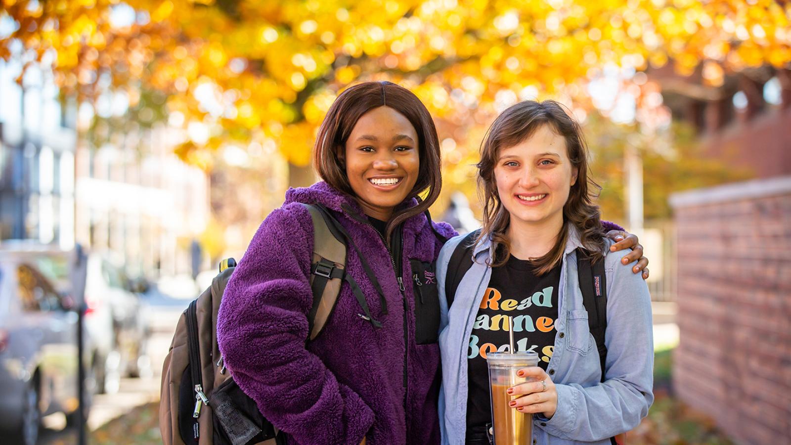 MSLIS students outside the iSchool building