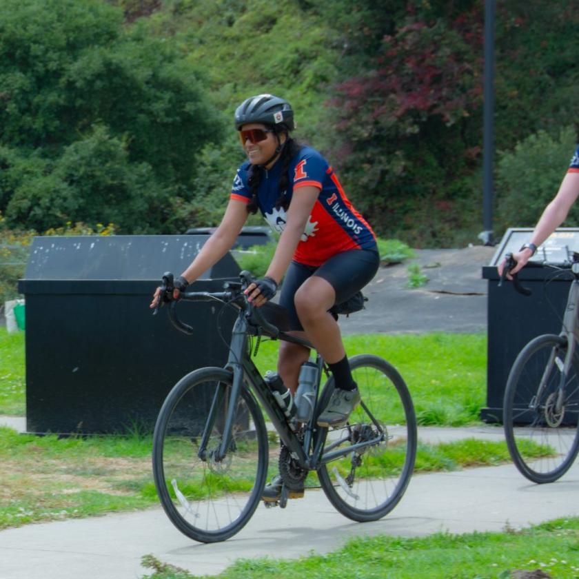 Riddhima Patllollu biking