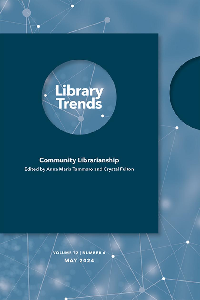 72 (4) Community Librarianship Library Trends front cover