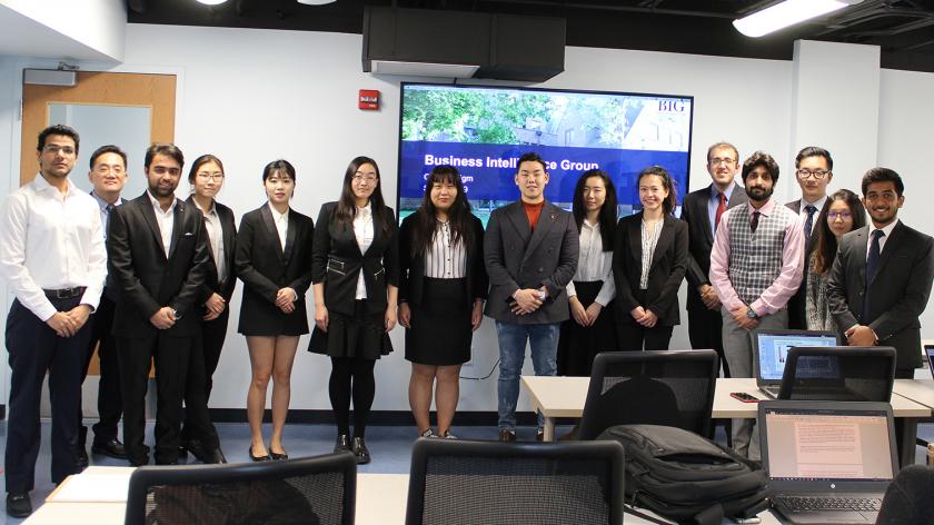 Associate Professor Song's Applied Business Research class with OSD entrepreneur Douglass Lee