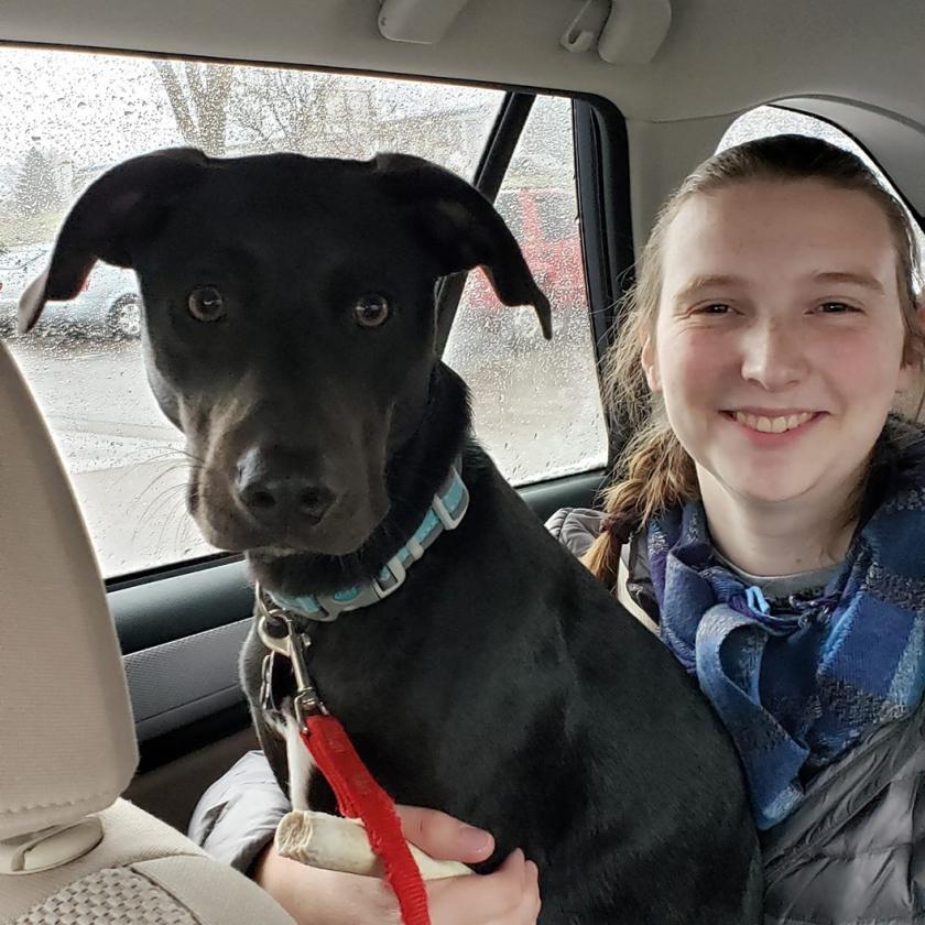 Elizabeth Budd and her dog