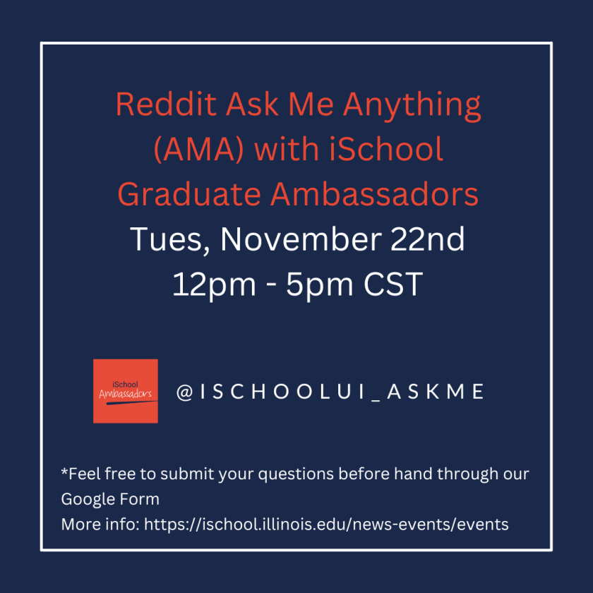Reddit Ask Me Anything with iSchool Grad Ambassadors