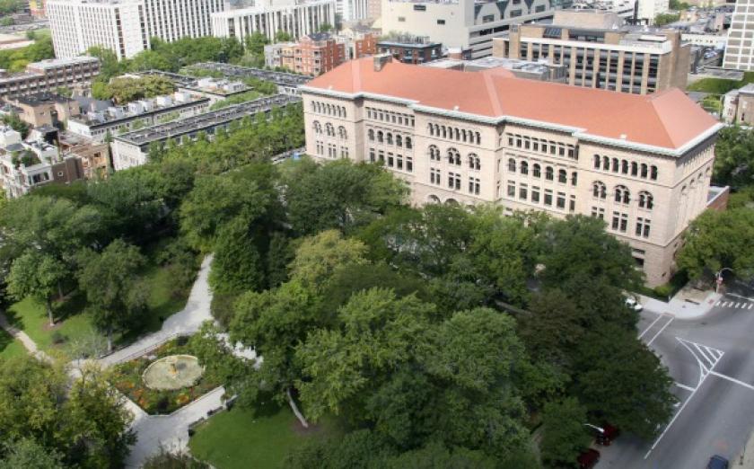 Photo of the exterior of the Newberry Library in Chicago
