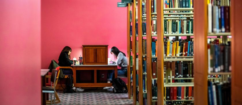 Students studying