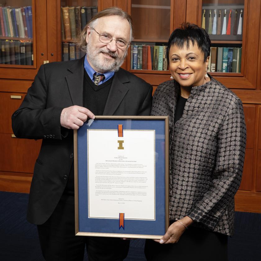 Dean Allen Renear with Librarian of Congress Carla Hayden