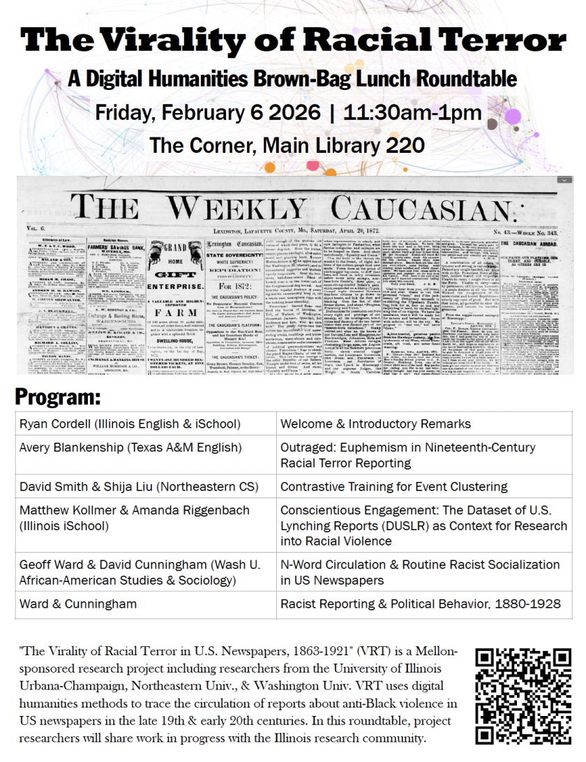 "The Virality of Racial Terror" project Digital Humanities Brown-Bag Roundtable