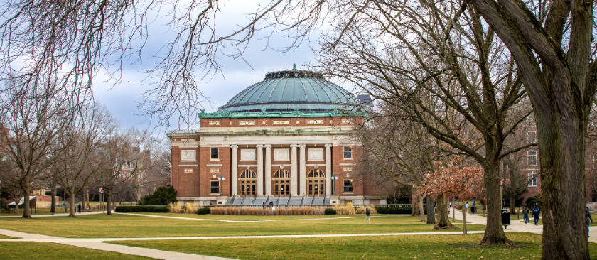 The Main Quad during the early spring semester