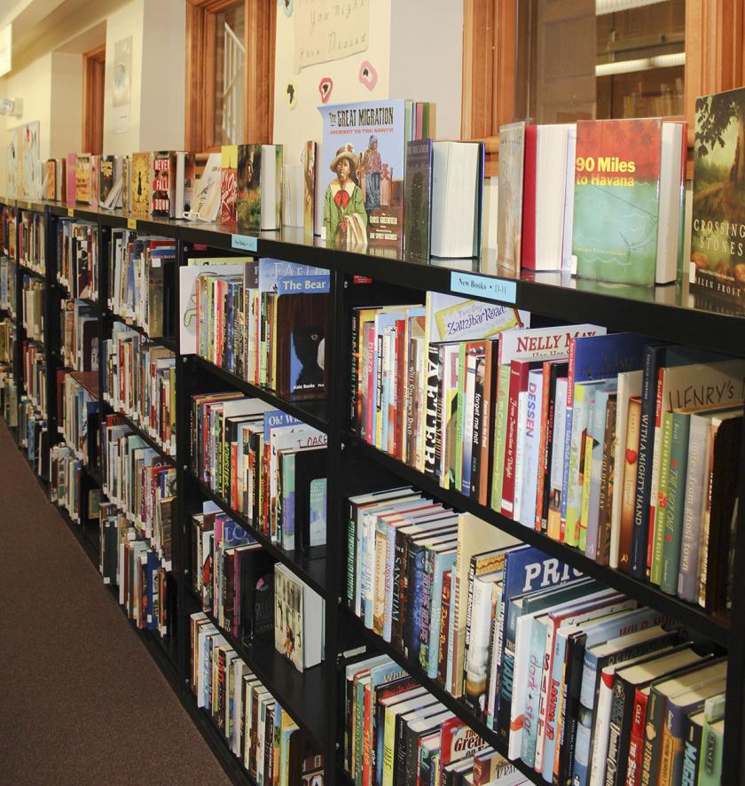 stacks of books in CCB