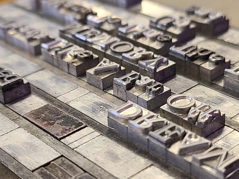 type for printing press