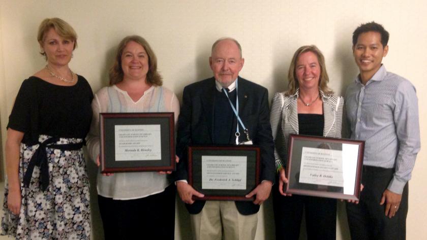 From left: LSAA President Donna LaFollette, Merinda Hensley, Fred Schlipf, Vailey Oehlke, board member Jeff Sichaleune