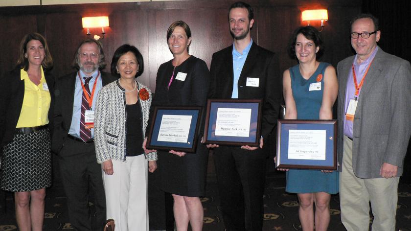 Brigitta Denning, Allen Renear, Chancellor Phyllis Wise, Katrina Stierholz, Maurice York, Jill Gengler, and Jim Obst