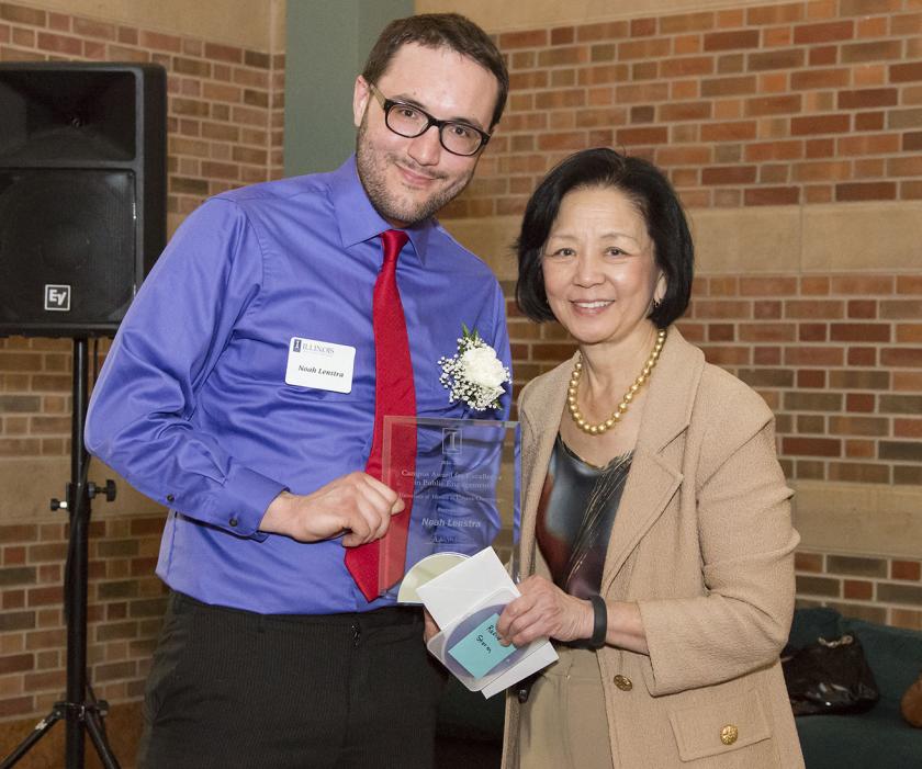 Lenstra and Illinois Chancellor Phyllis Wise