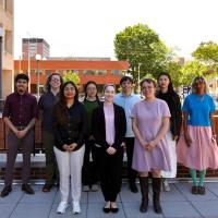 2026 Student award recipients smile outside. 