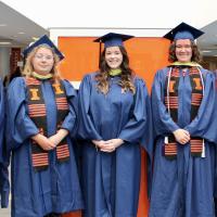 Award recipients Mahir Thakkar, Delia Kerr-Dennhardt, Katie Skoufes, Audrey Bentch, and Adam Beaty. 