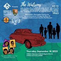 Watsons Go to Birmingham event flyer