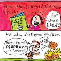 Dav Pilkey's comic depicting Carol Tilley
