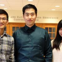 Group members (left to right) Jinlong Guo, Minhao Jiang, and Yidan Sun