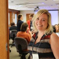 Laine Pehta (MS '14) at the 2015 GSLIS Summer Getaway