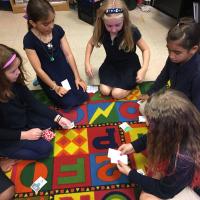 Stratton students play a game designed by a classmate