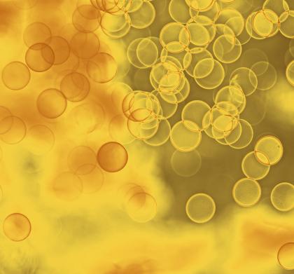 yellow dots representing pathogens