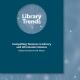 Two toned blue cover of Library Trends 74 (4). The background has soft-focus clusters connected by white lines